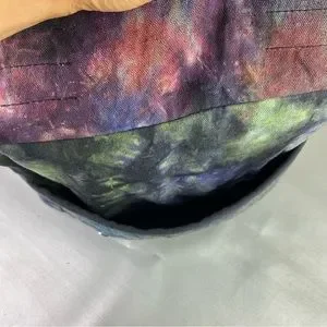 Earthbound trading co.hemp tie dyed unisex backpack Earthbound Trading Small Rainbow Hemp Jacquard Backpack at  main image 2